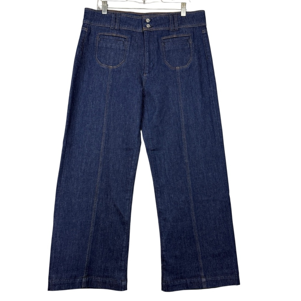 PAIGE Indigo High-Rise Wide Leg Jeans - Picture 2 of 6